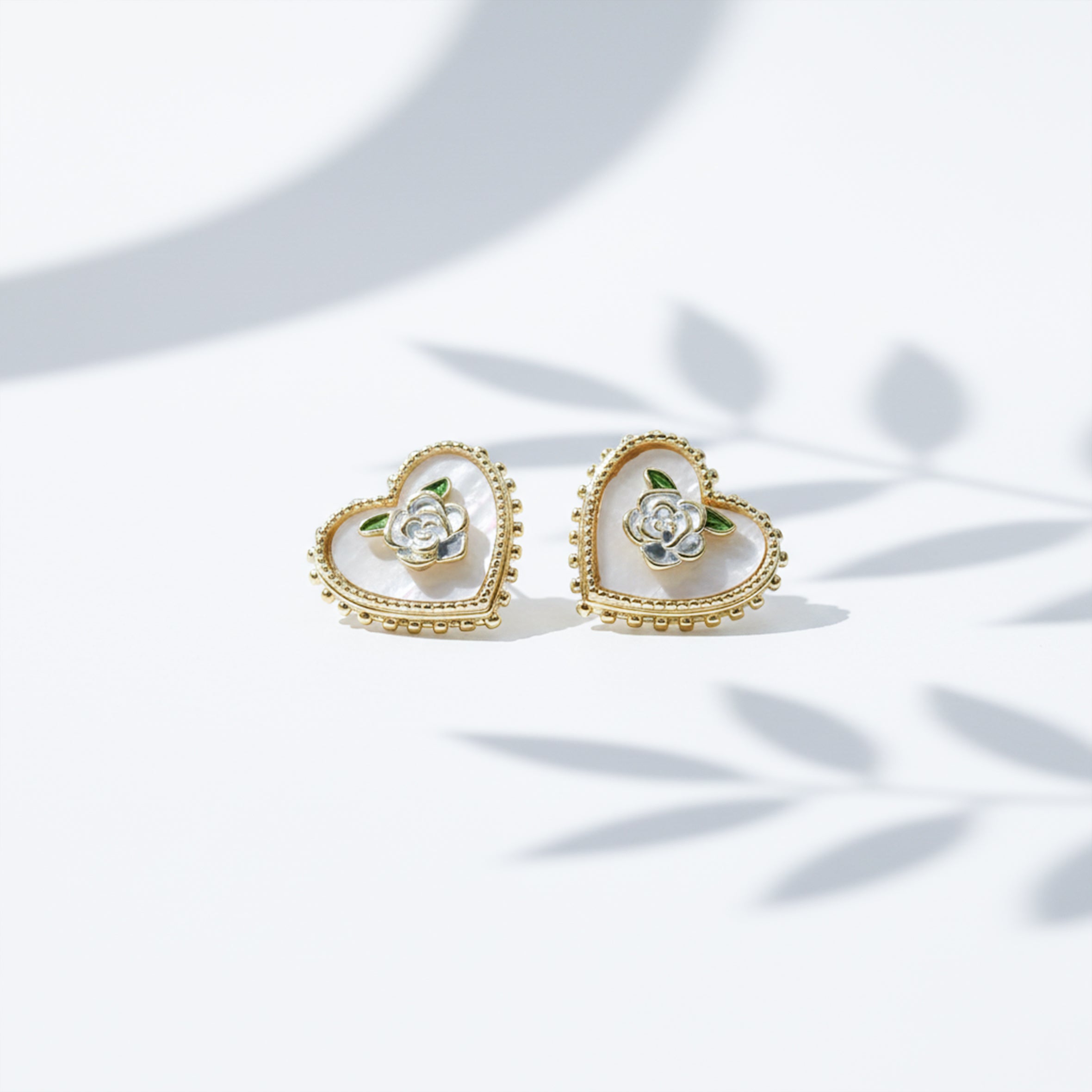 Opulent Heart Blossom Earrings