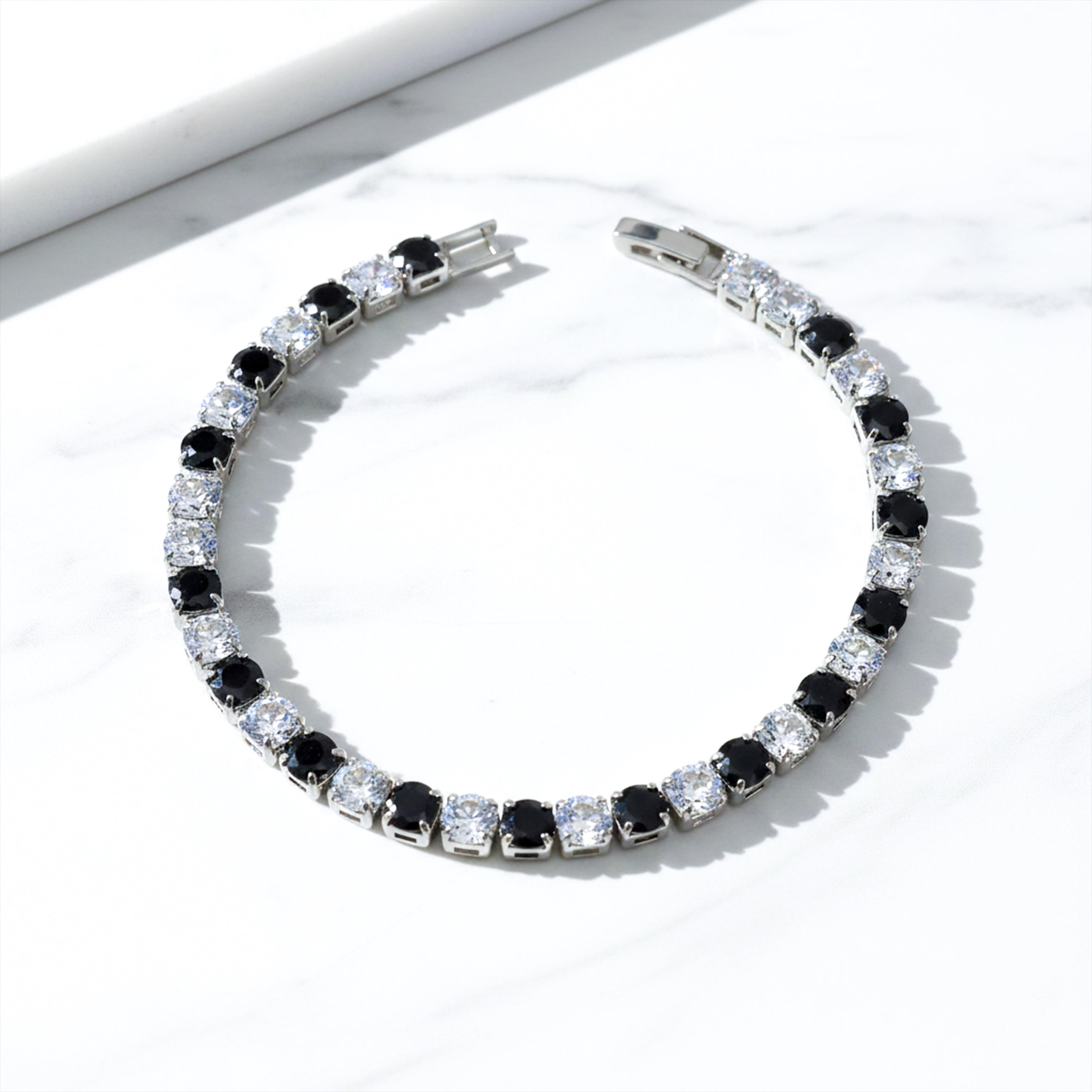Noir Diamond Elegance Tennis Bracelet