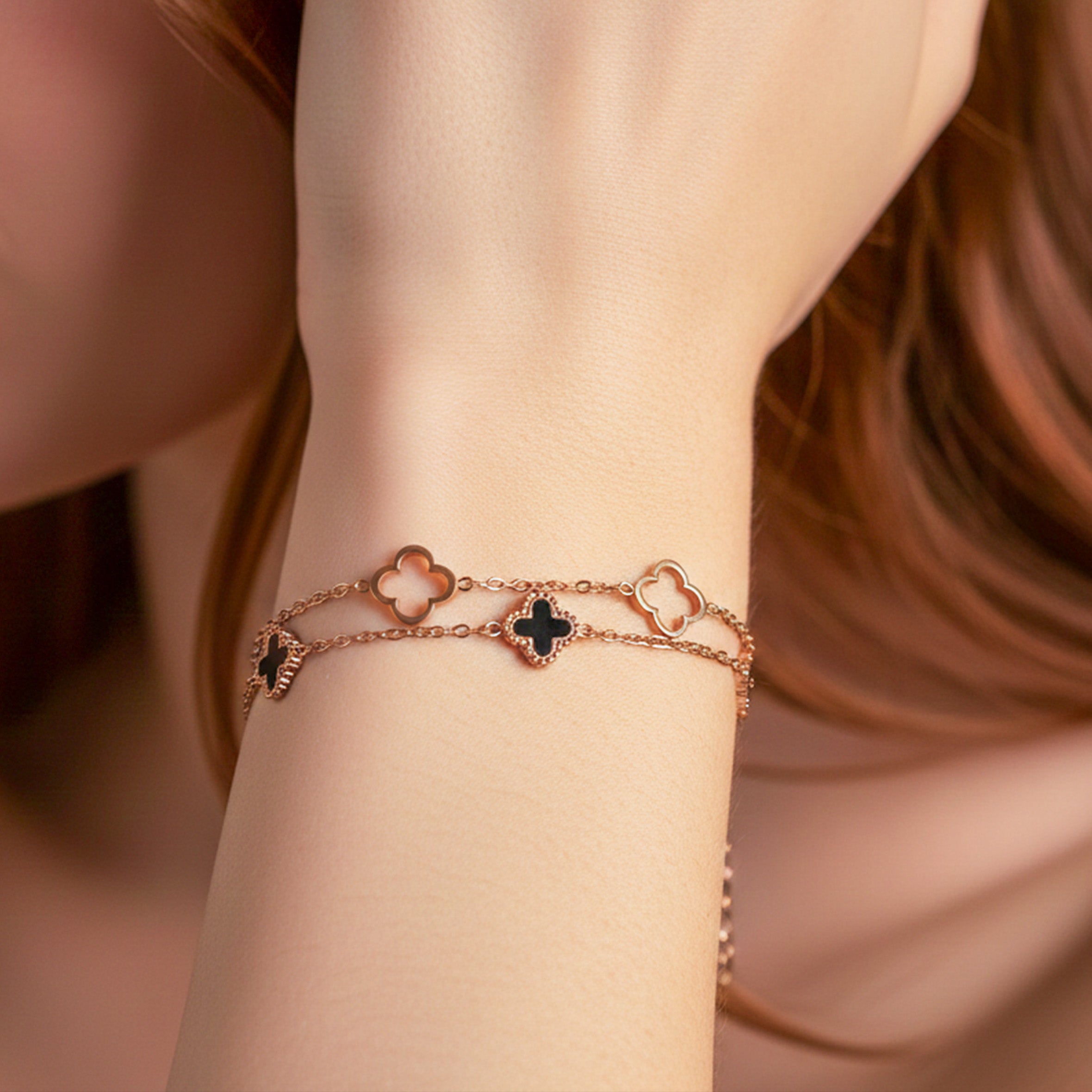 Luxe Clover Charm Bracelet