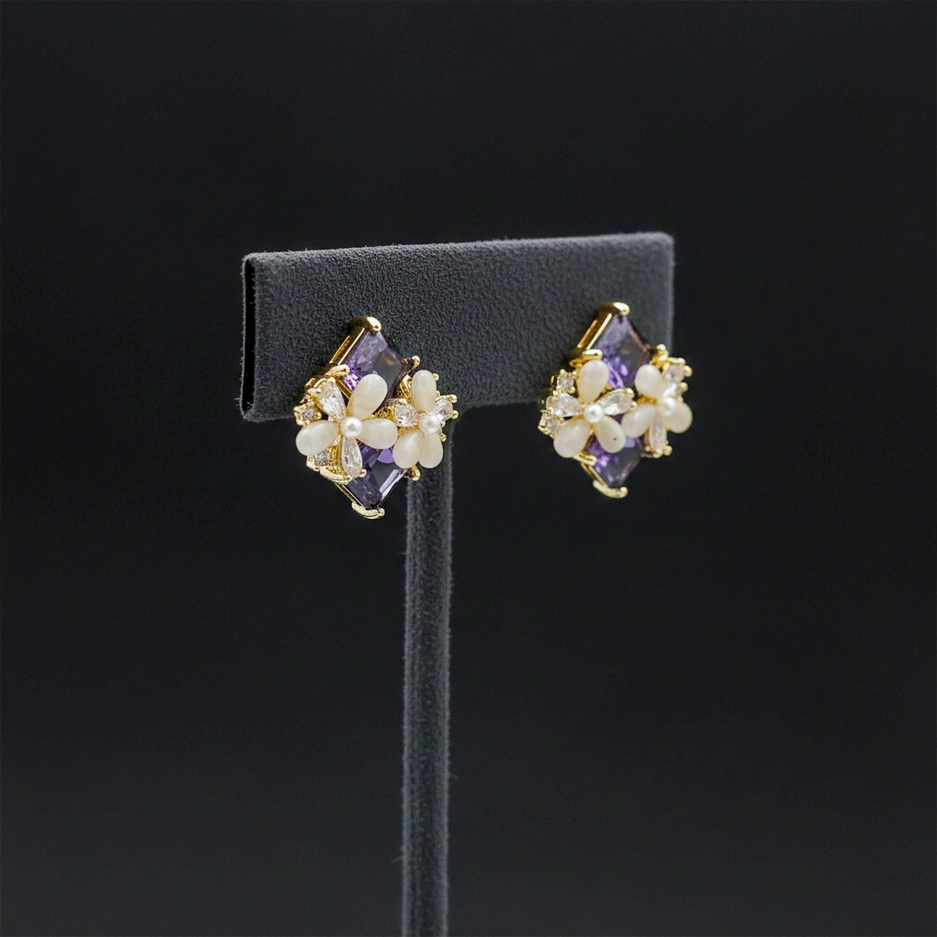 Royal Pushp Moti Stone Earrings