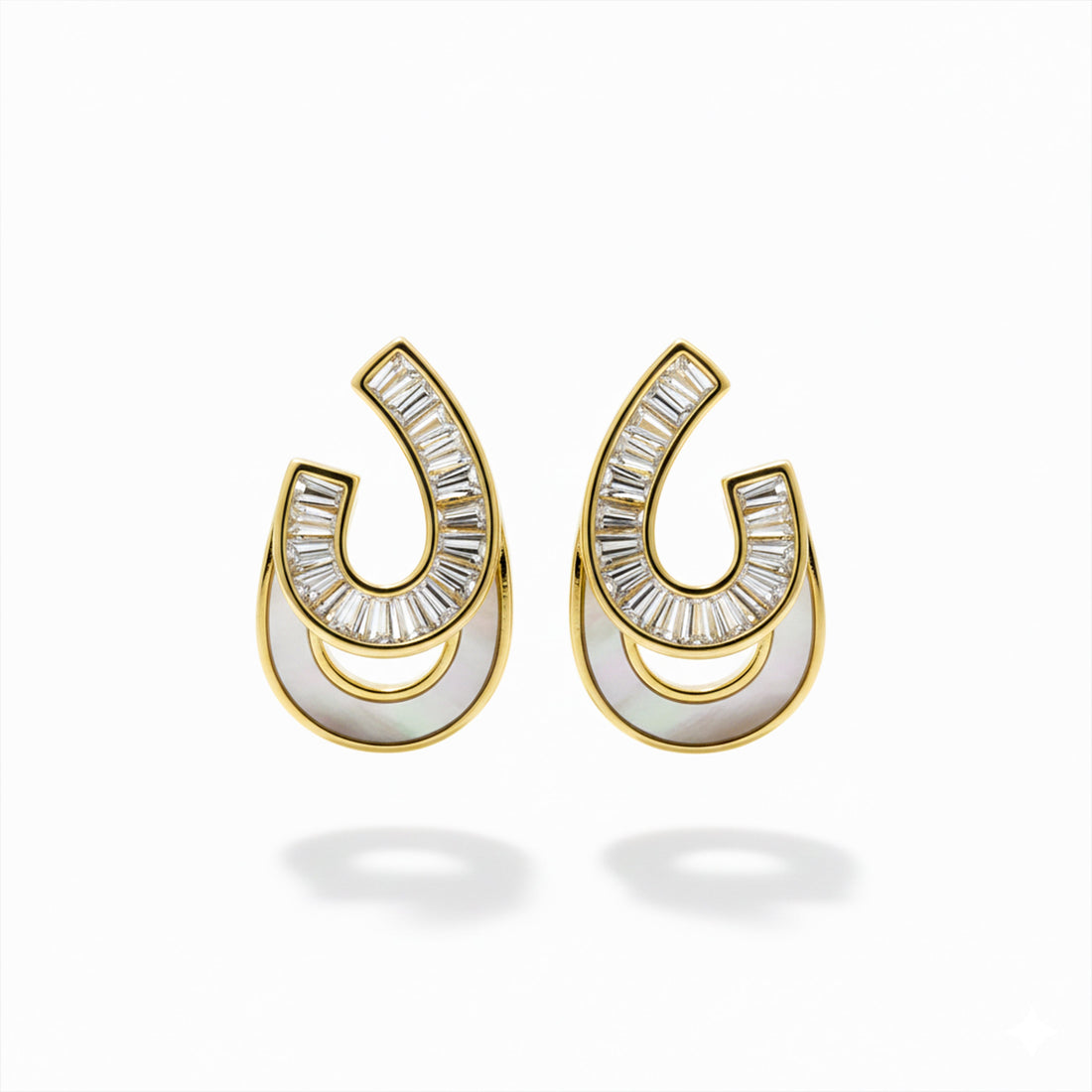 Zircon Arc Statement Earrings