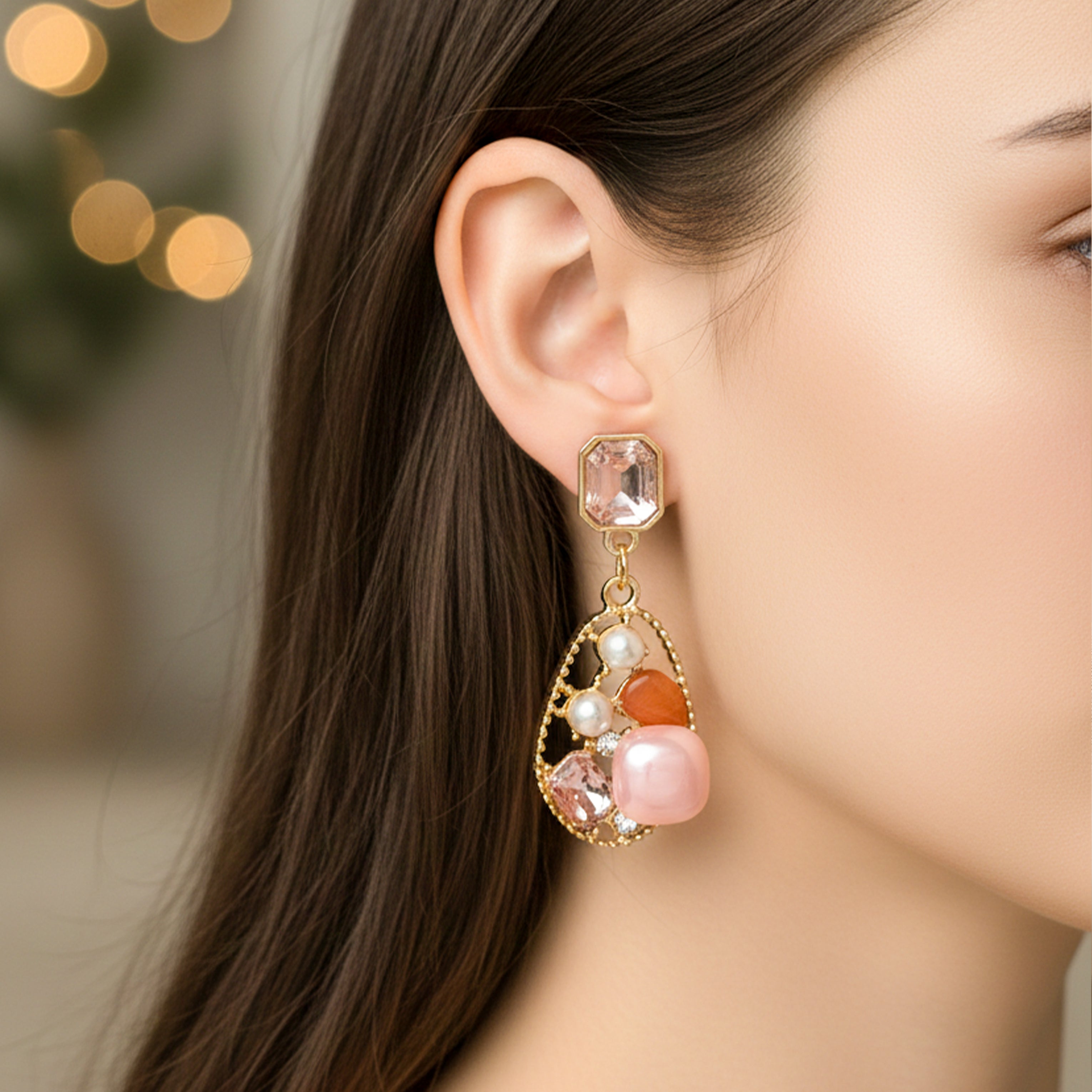 Pink Luxe Charm Earrings