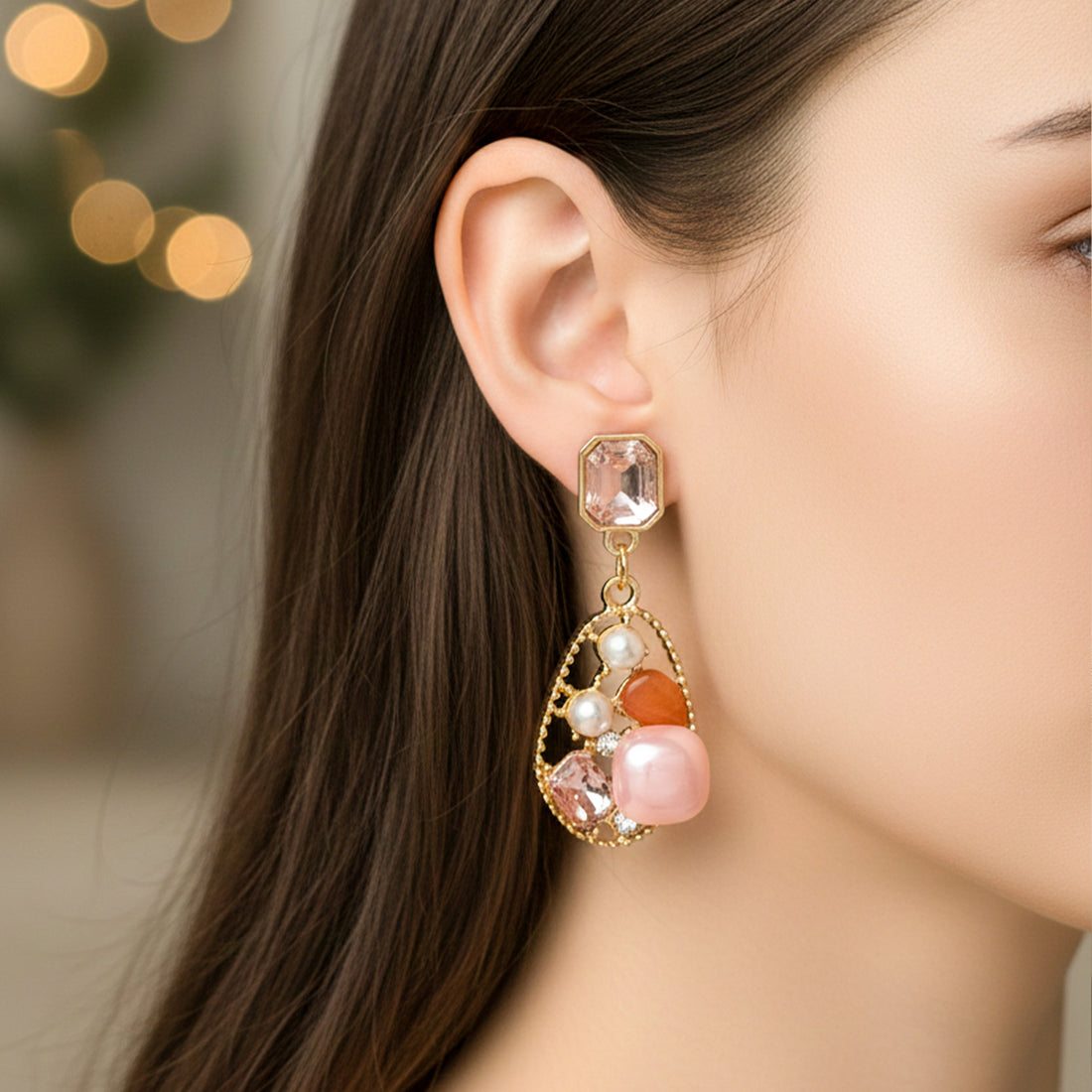 Pink Luxe Charm Earrings