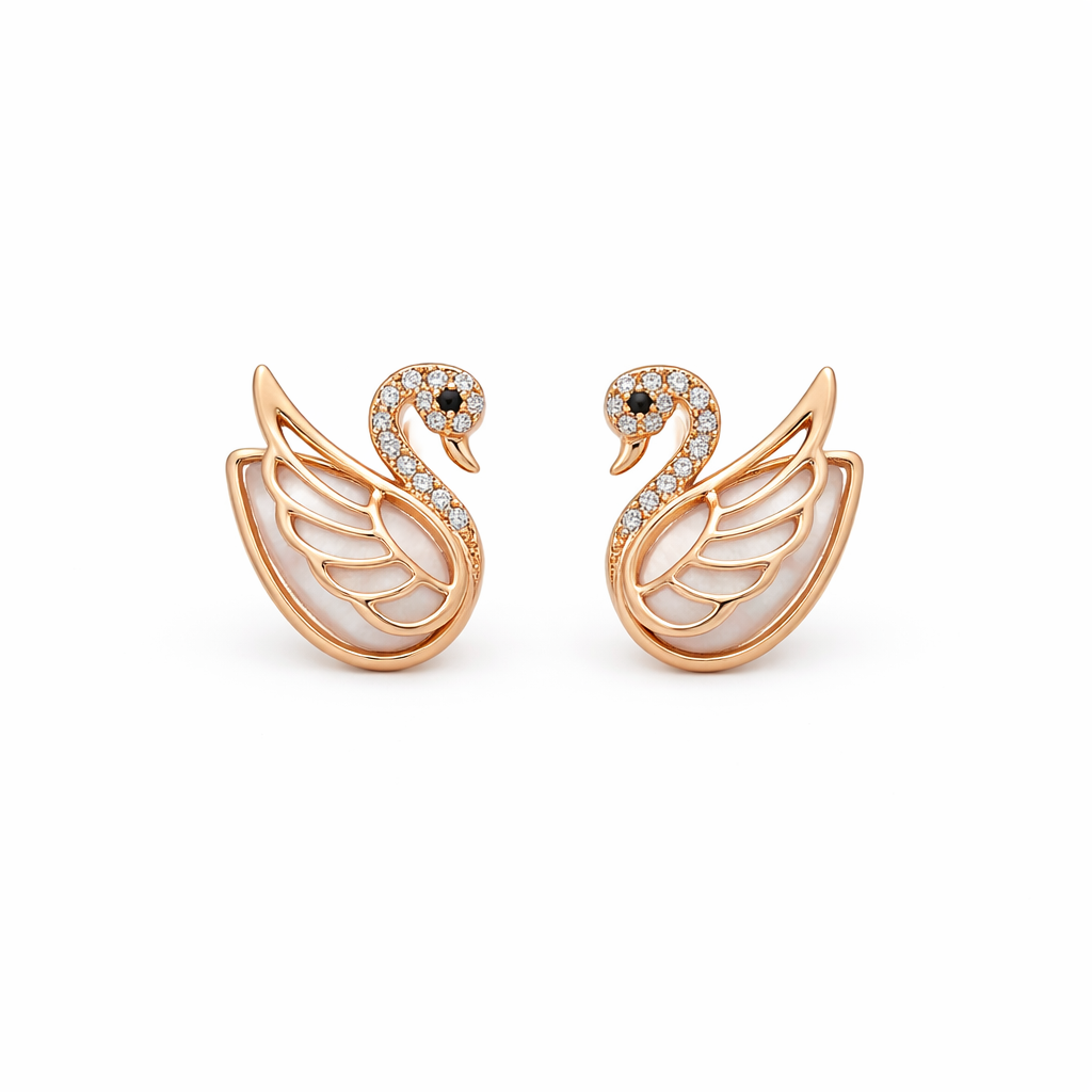 Aurora Grace Swan Earrings