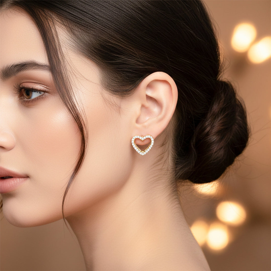 Celestia Love Crystal Heart Earrings