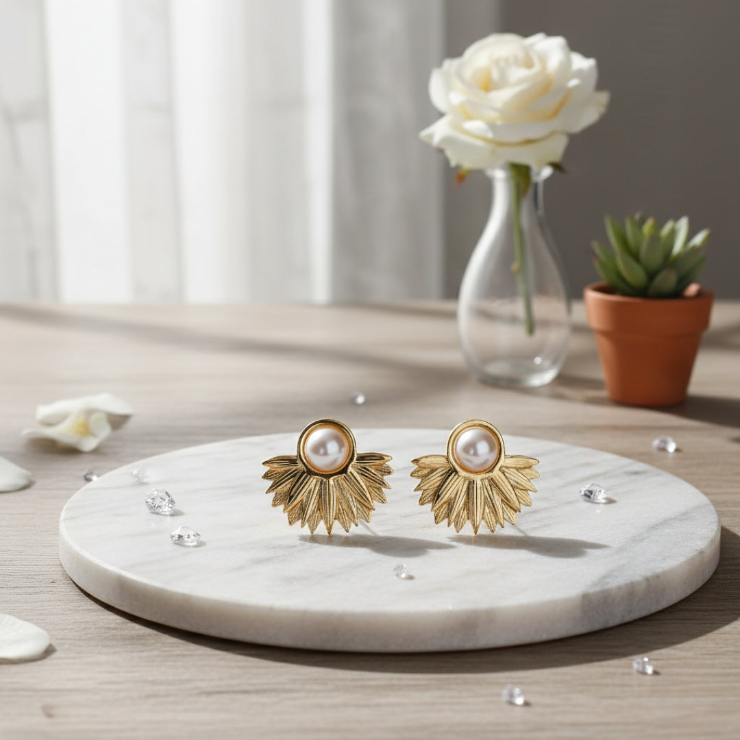 Pearl Hoop Earrings