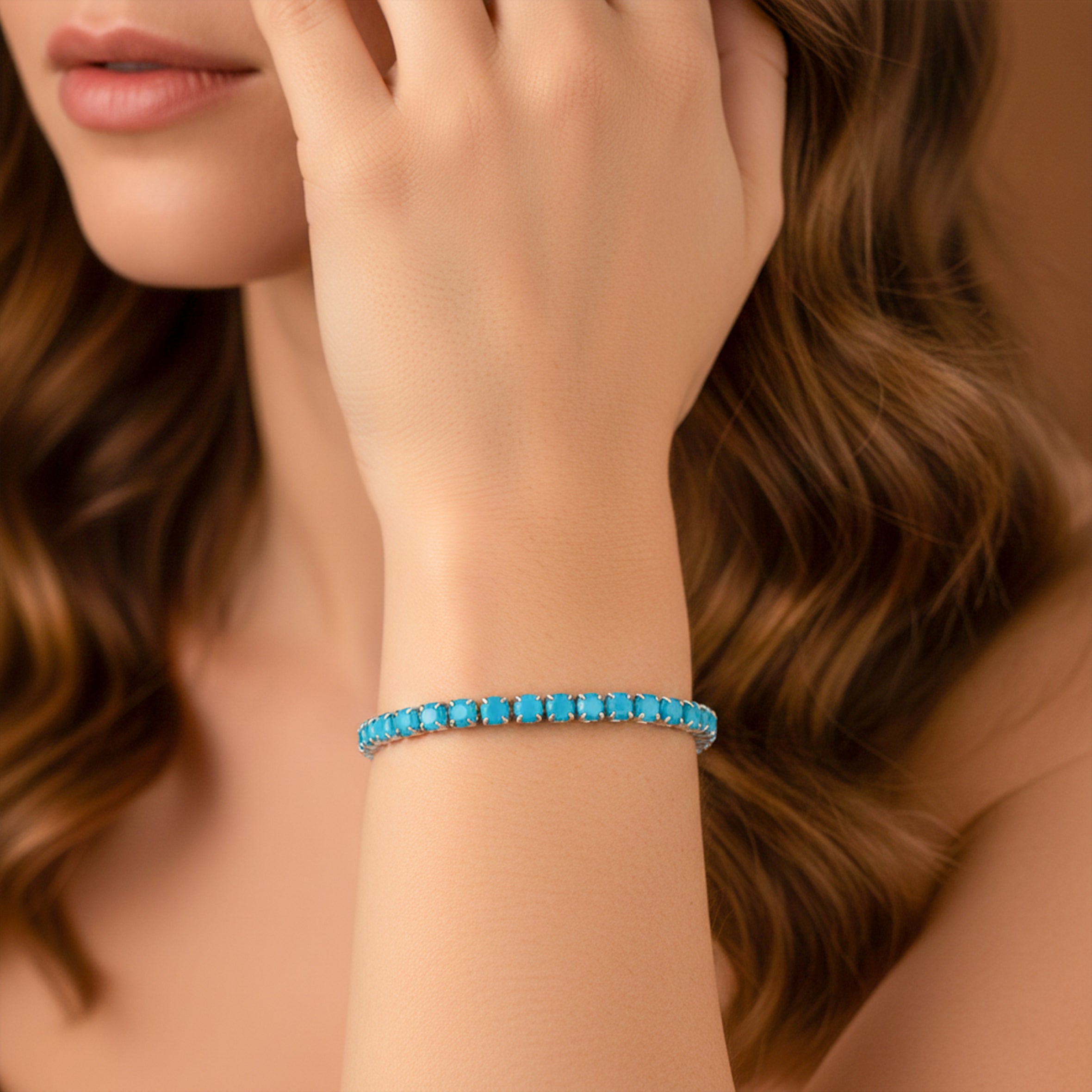 Azure Sapphire Tennis Bracelet