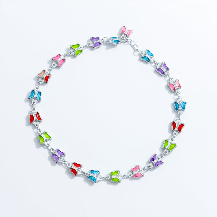 Cute Multicolor Butterfly Chain Anklet