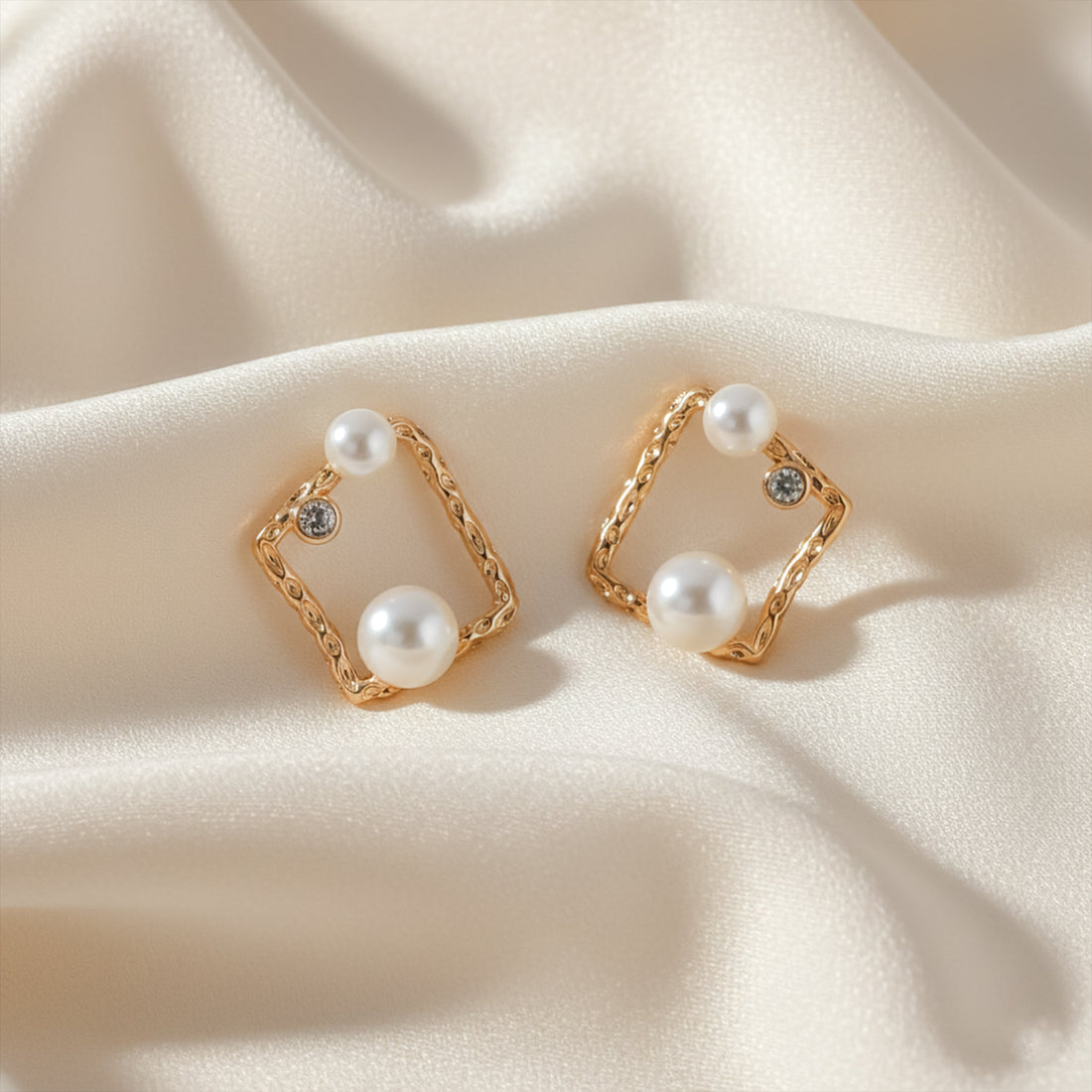 Square Pearl Earrings