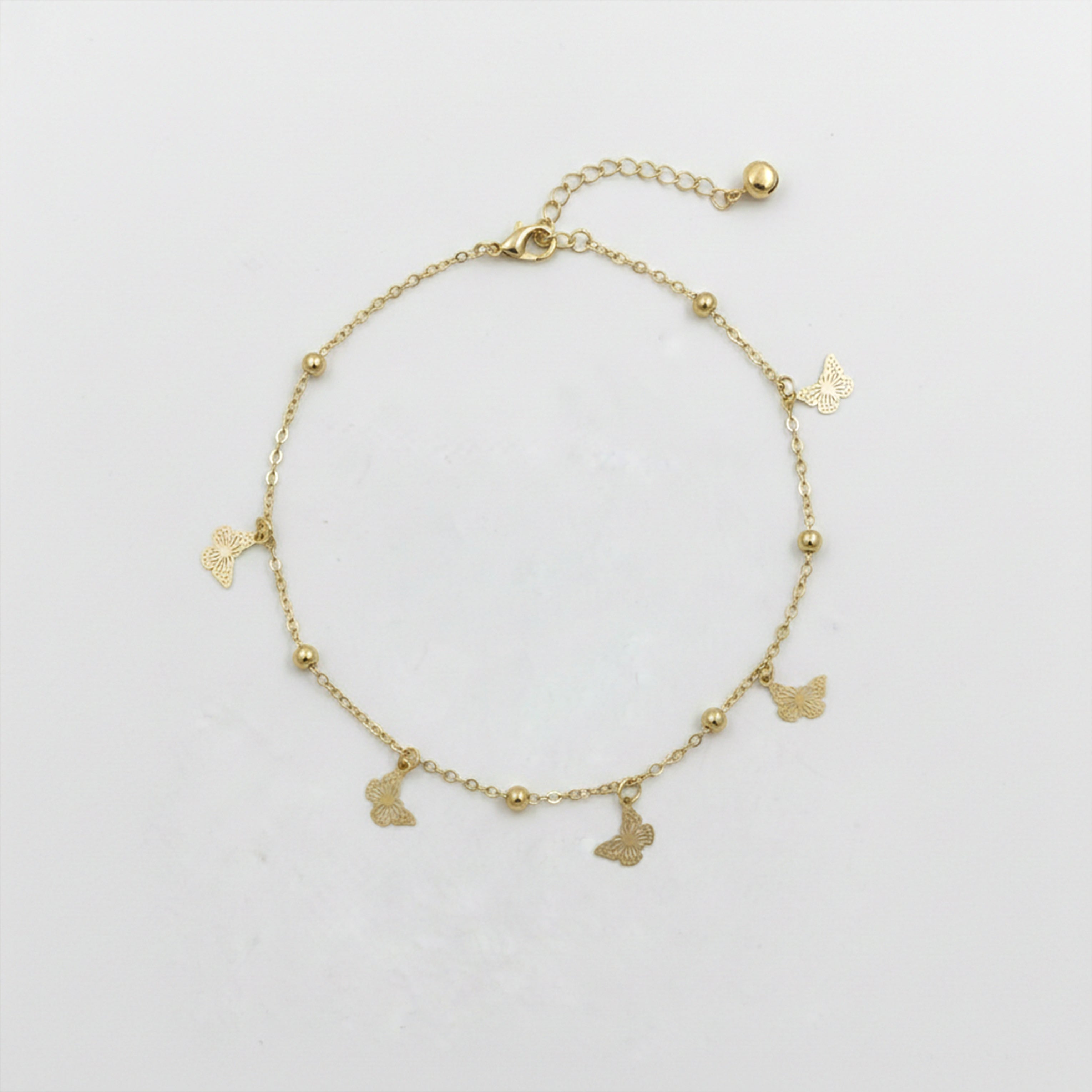 Veloura Butterfly Charm Anklet