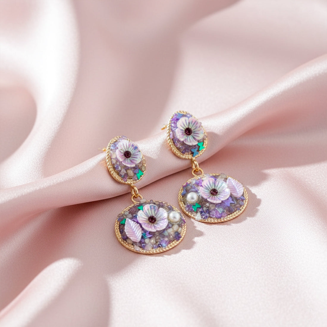 Lilac Luxe Dangles Earrings