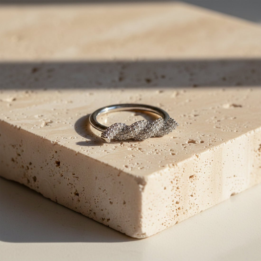 Wave Zircon Ring