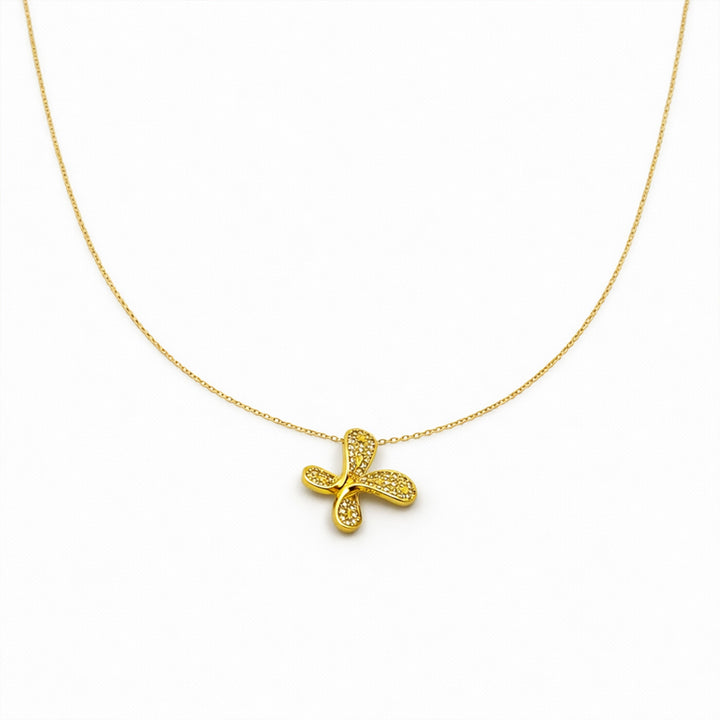 Golden Clover Sparkle Necklace