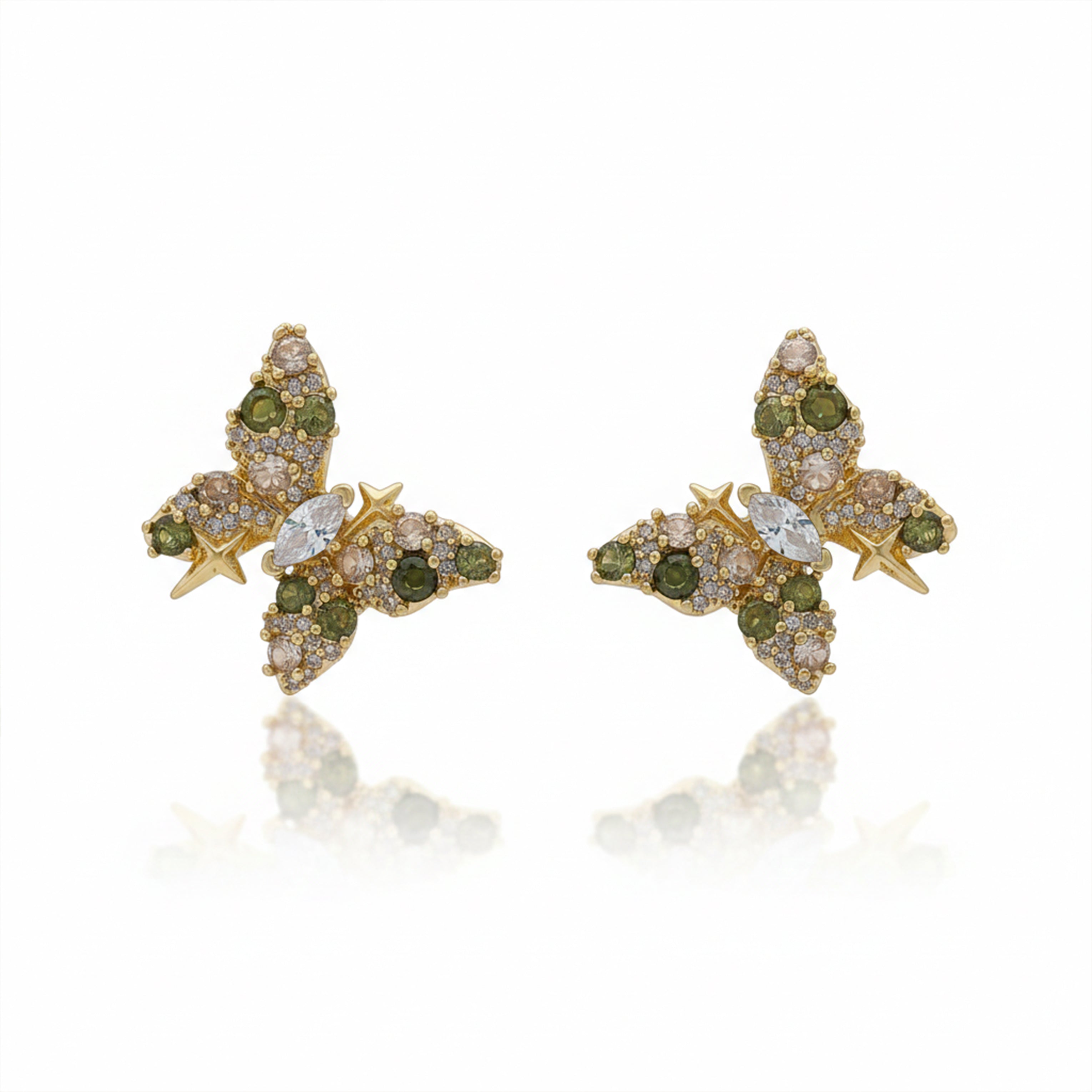 Emerald Flutter Luxe Earrings