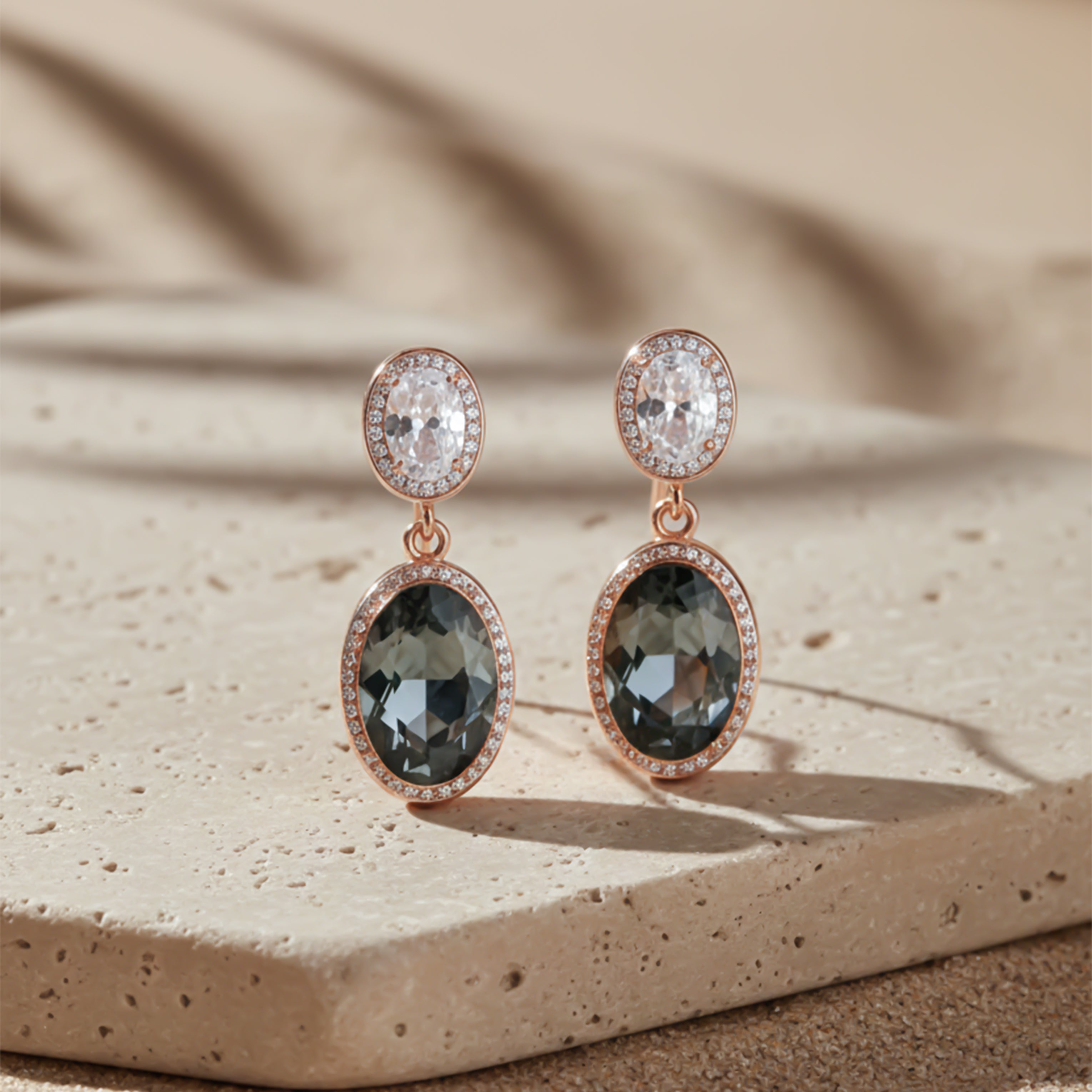 Prestige Double Stone Earrings