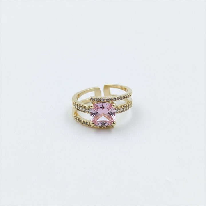 Blush Crown Pink Solitaire Ring
