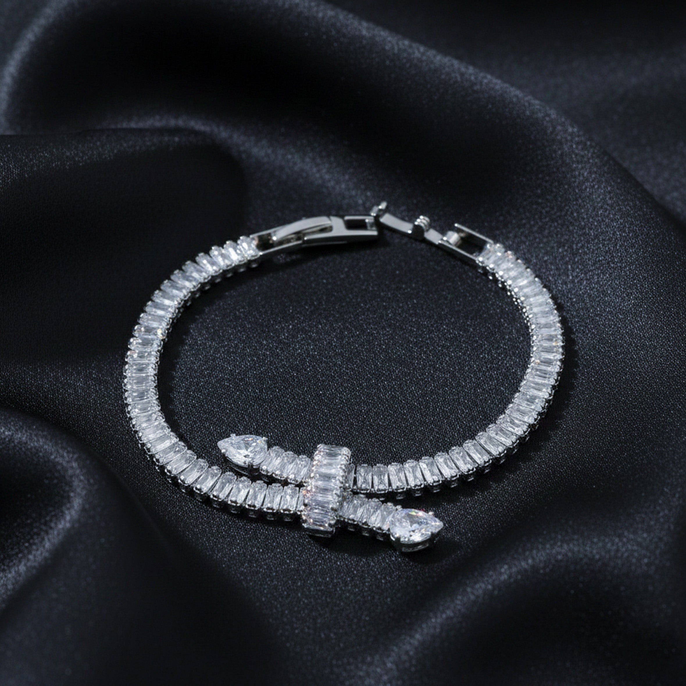 Aurielle Crystal Baguette Bracelet