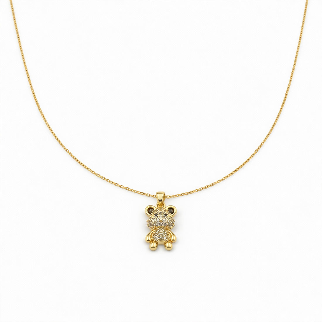 Luxpenny Teddy Crystal Pendant Necklace