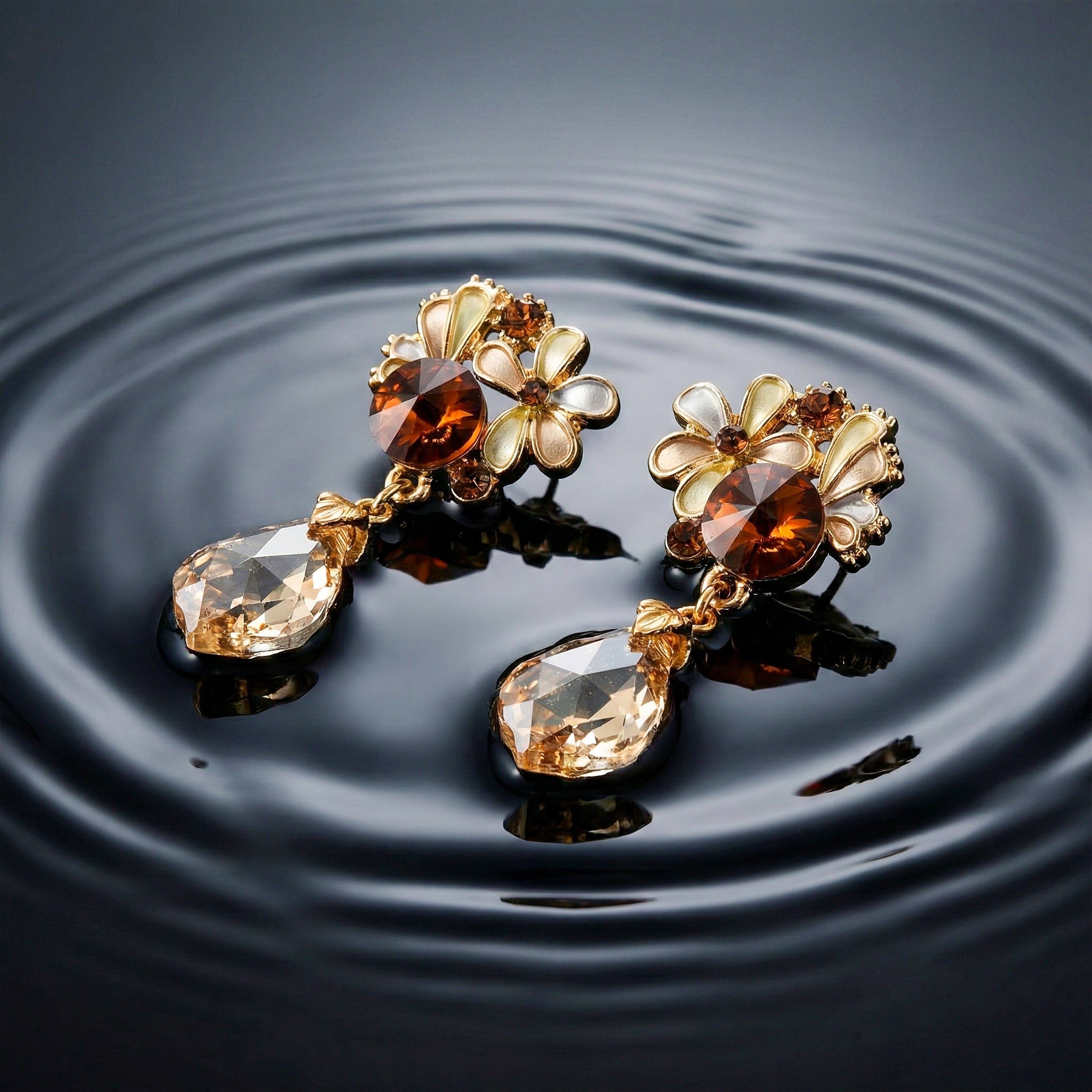 Amber Shine Designer Earrings