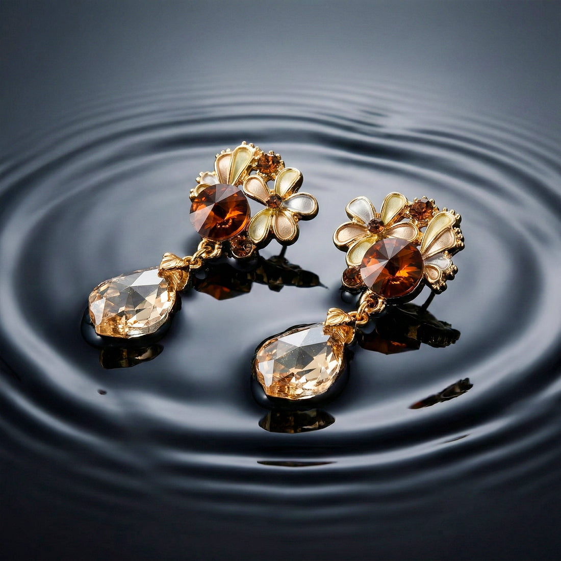 Amber Shine Designer Earrings
