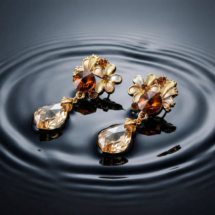 Amber Shine Designer Earrings
