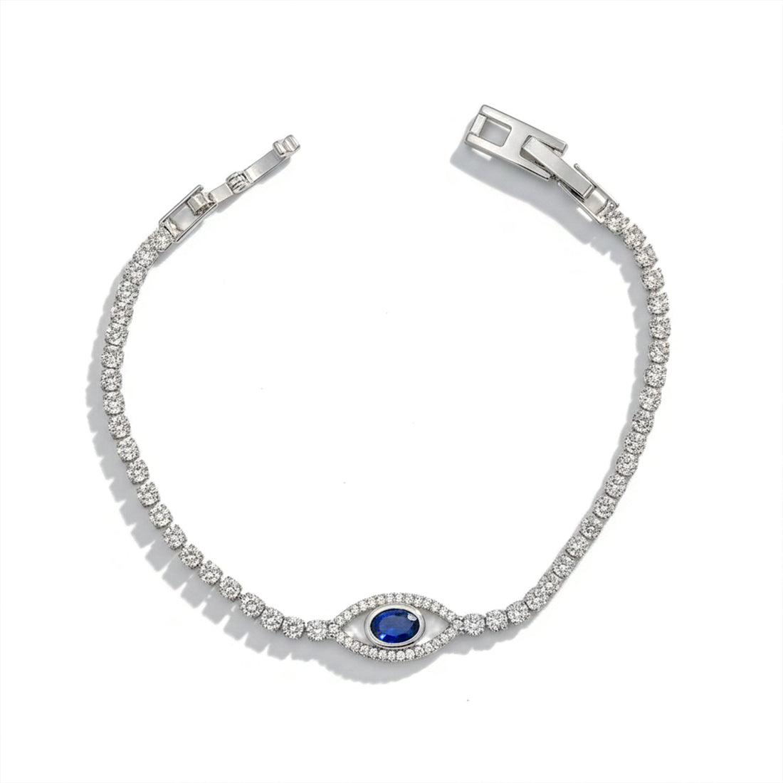Blue Sapphire Evil Eye Bracelet
