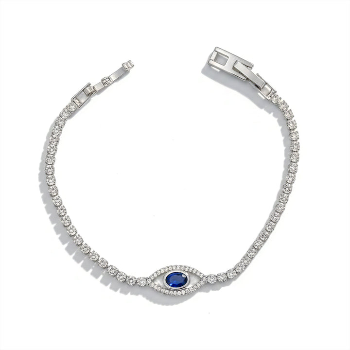 Blue Sapphire Evil Eye Bracelet