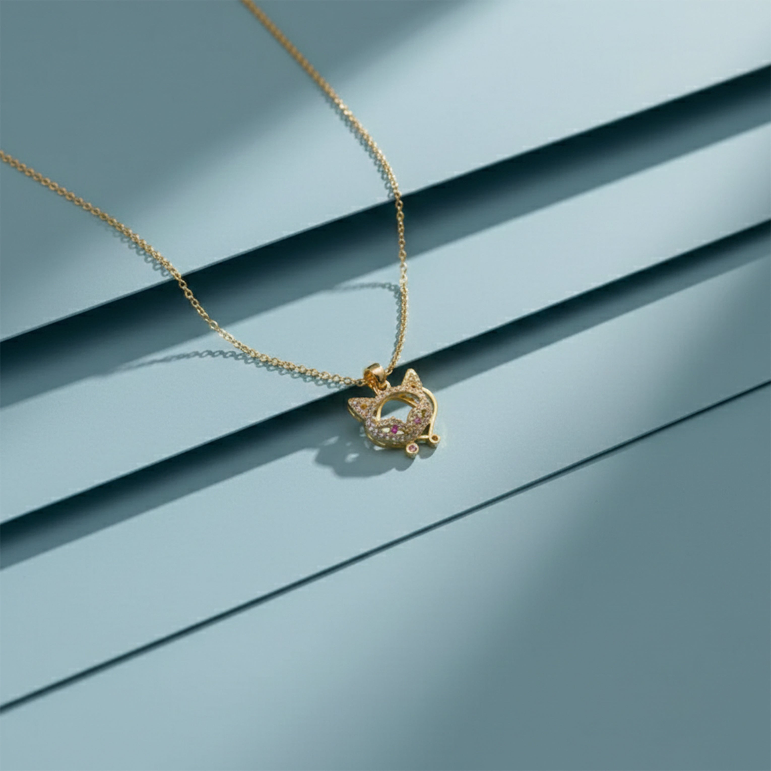 Celestia Star Halo Pendant Necklace