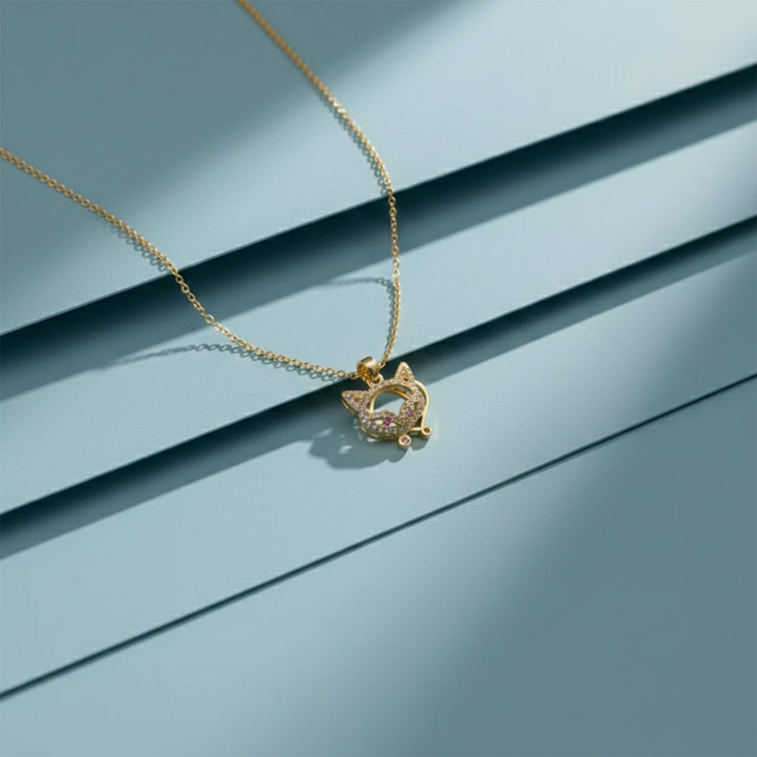 Celestia Star Halo Pendant Necklace