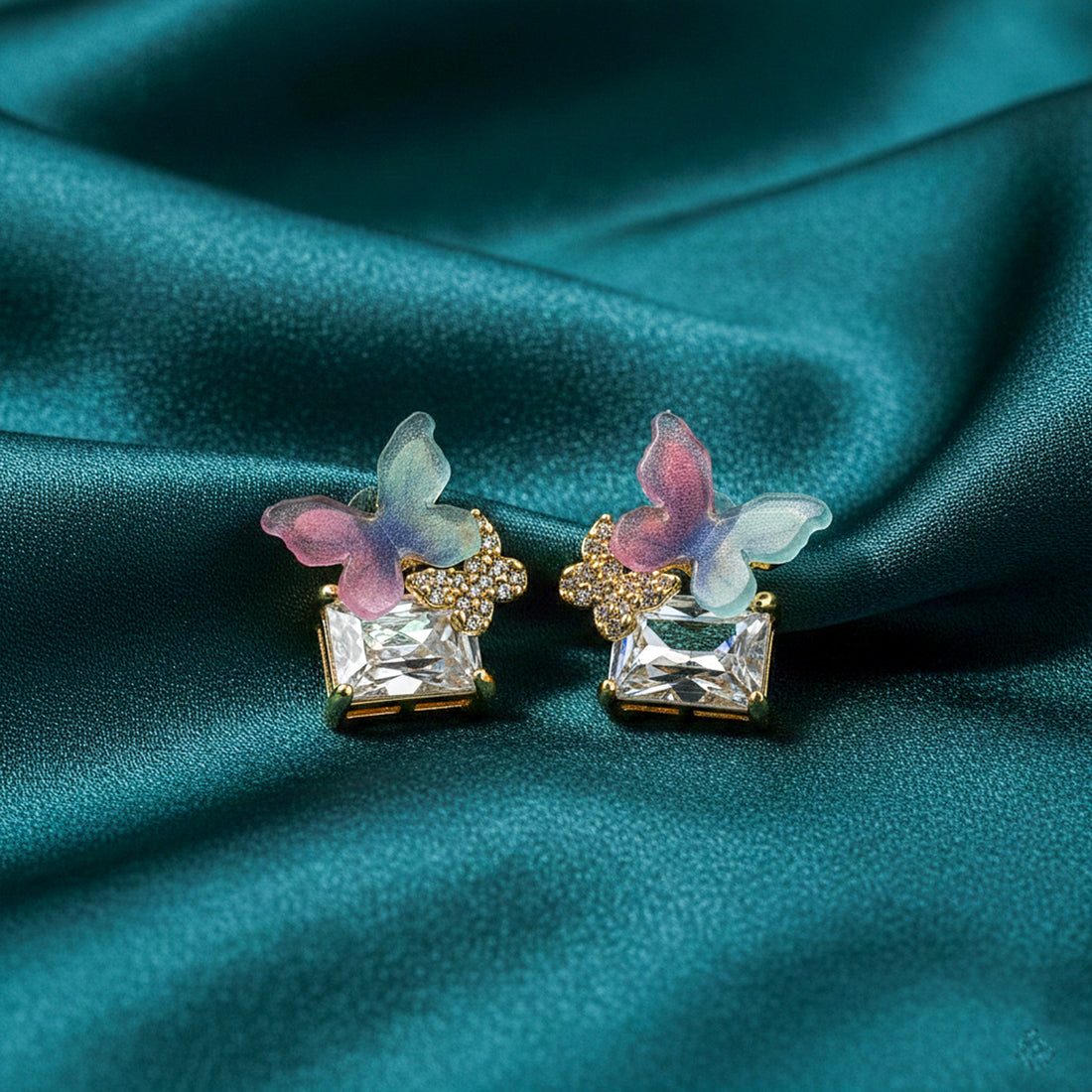 Rangrez Pastel Butterfly Earrings