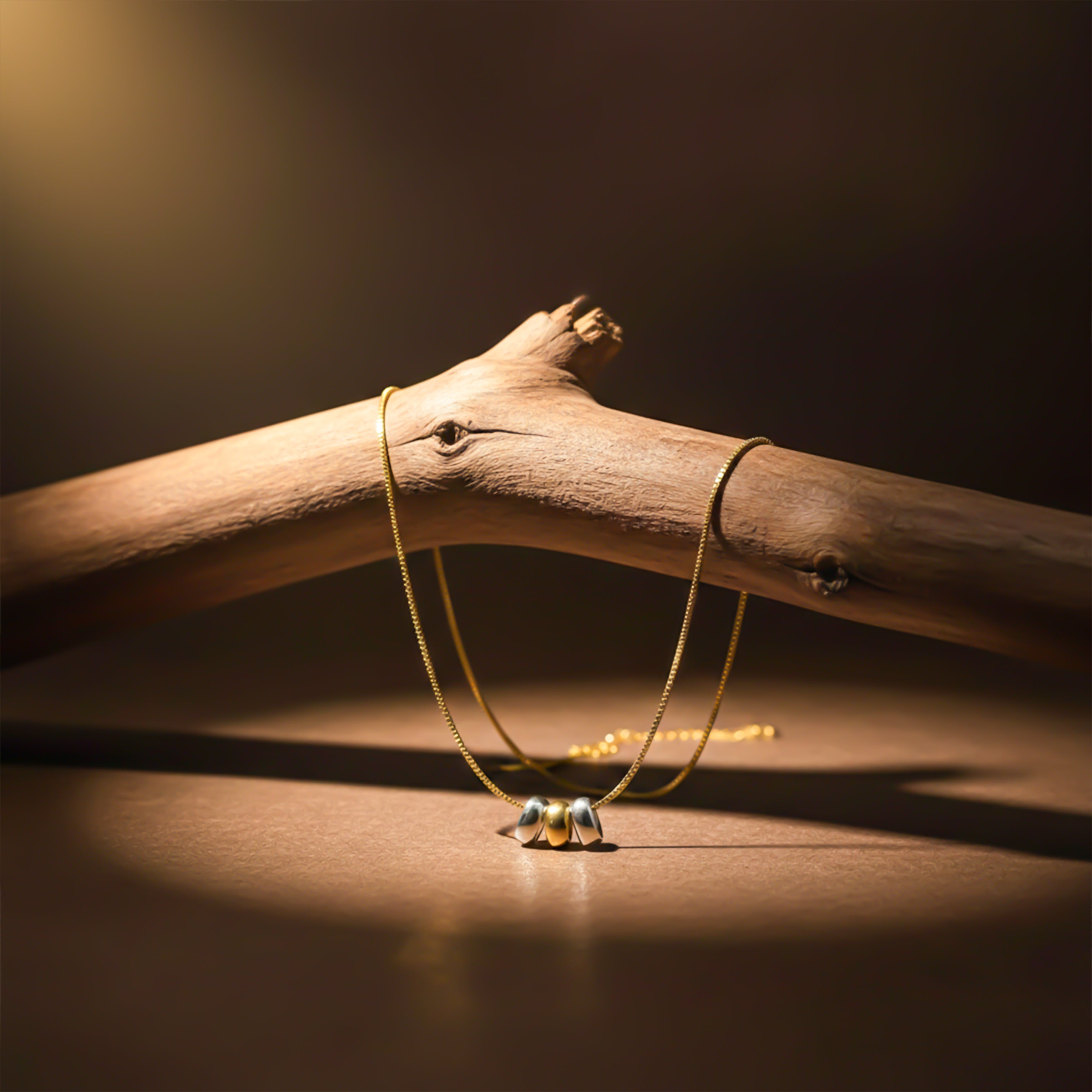 Luxpenny Golden Petal Charm Necklace