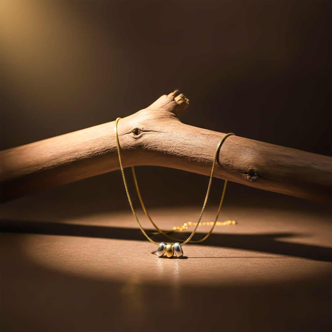 Luxpenny Golden Petal Charm Necklace