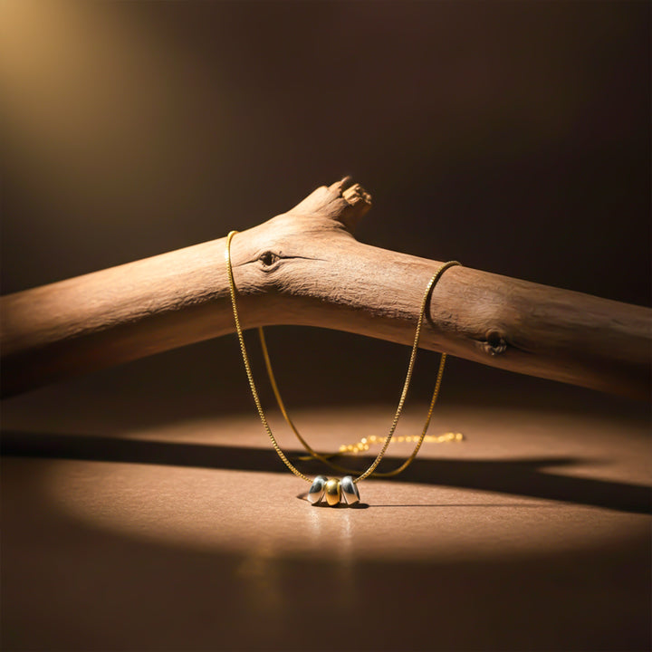 Luxpenny Golden Petal Charm Necklace