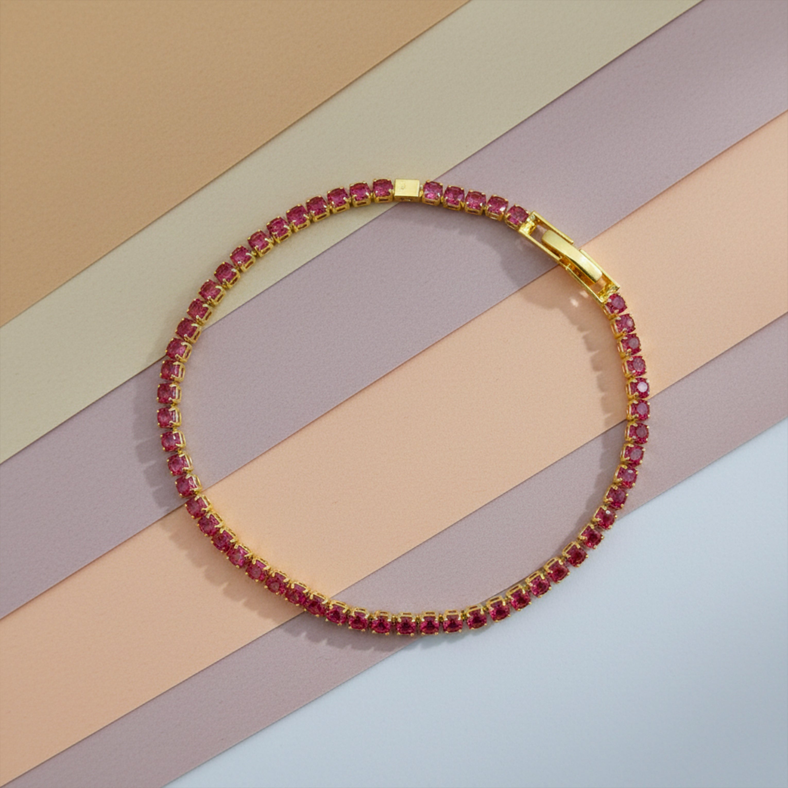 Azure Elegance Diamond Tennis Bracelet