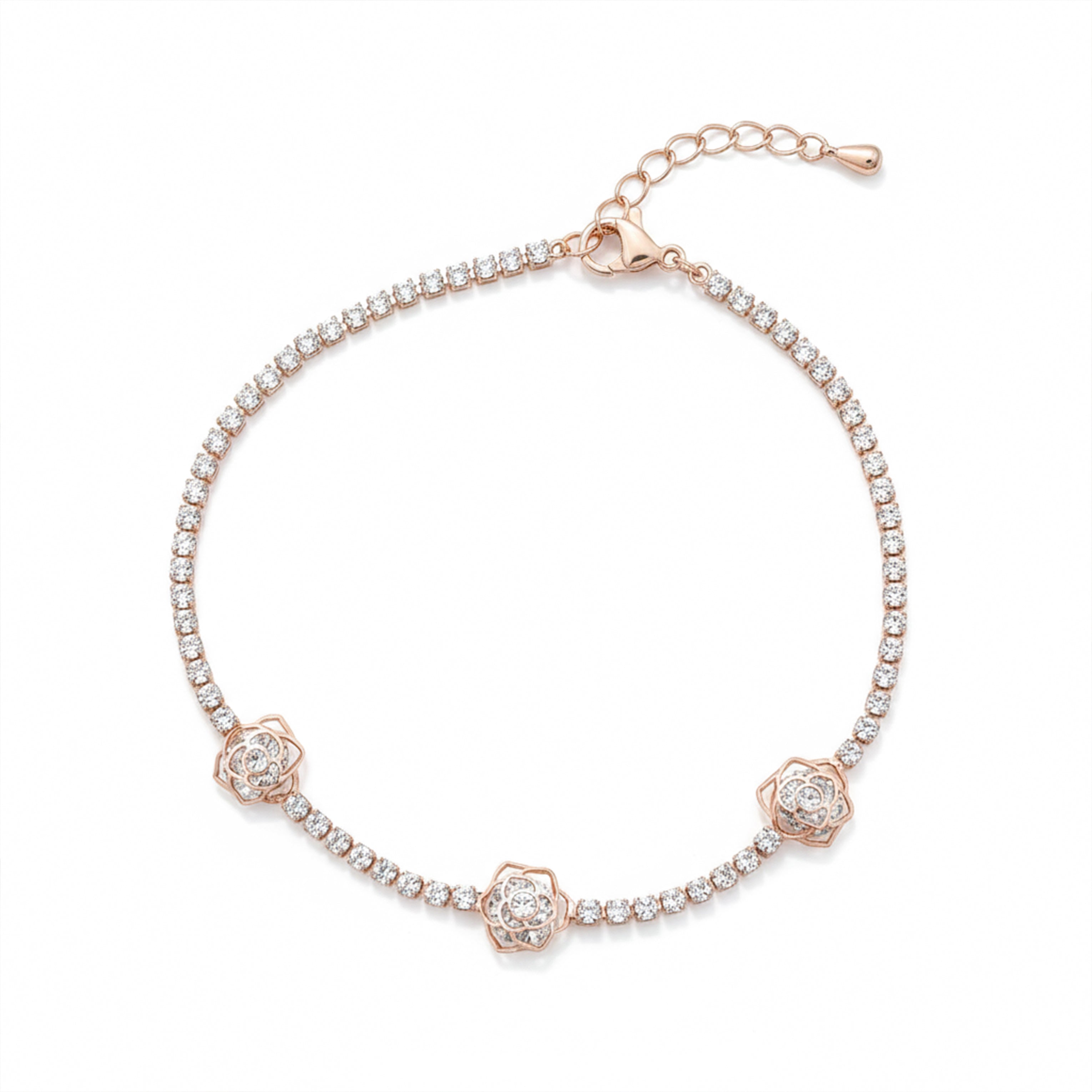 Rose Elegance Diamond Bracelet