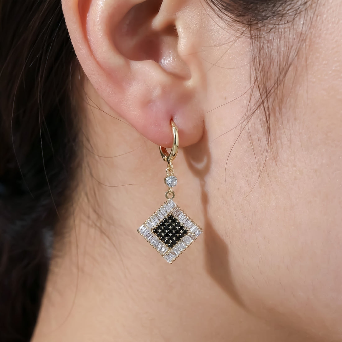 Crystal Square Luxe Earrings