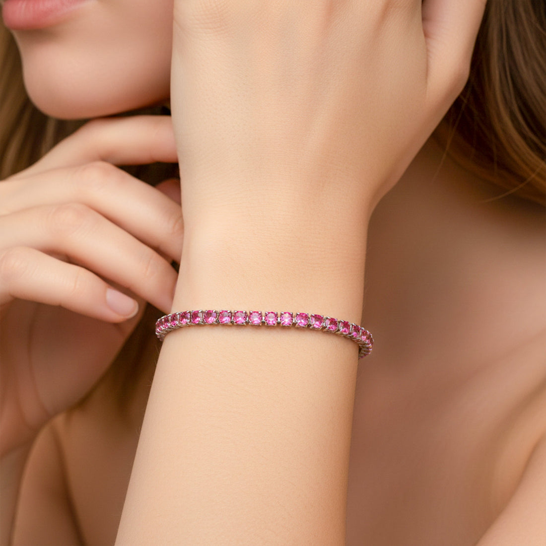 Ruby Radiance Luxe Tennis Bracelet