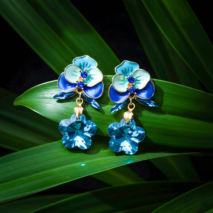 Blue Aura Drops Earrings