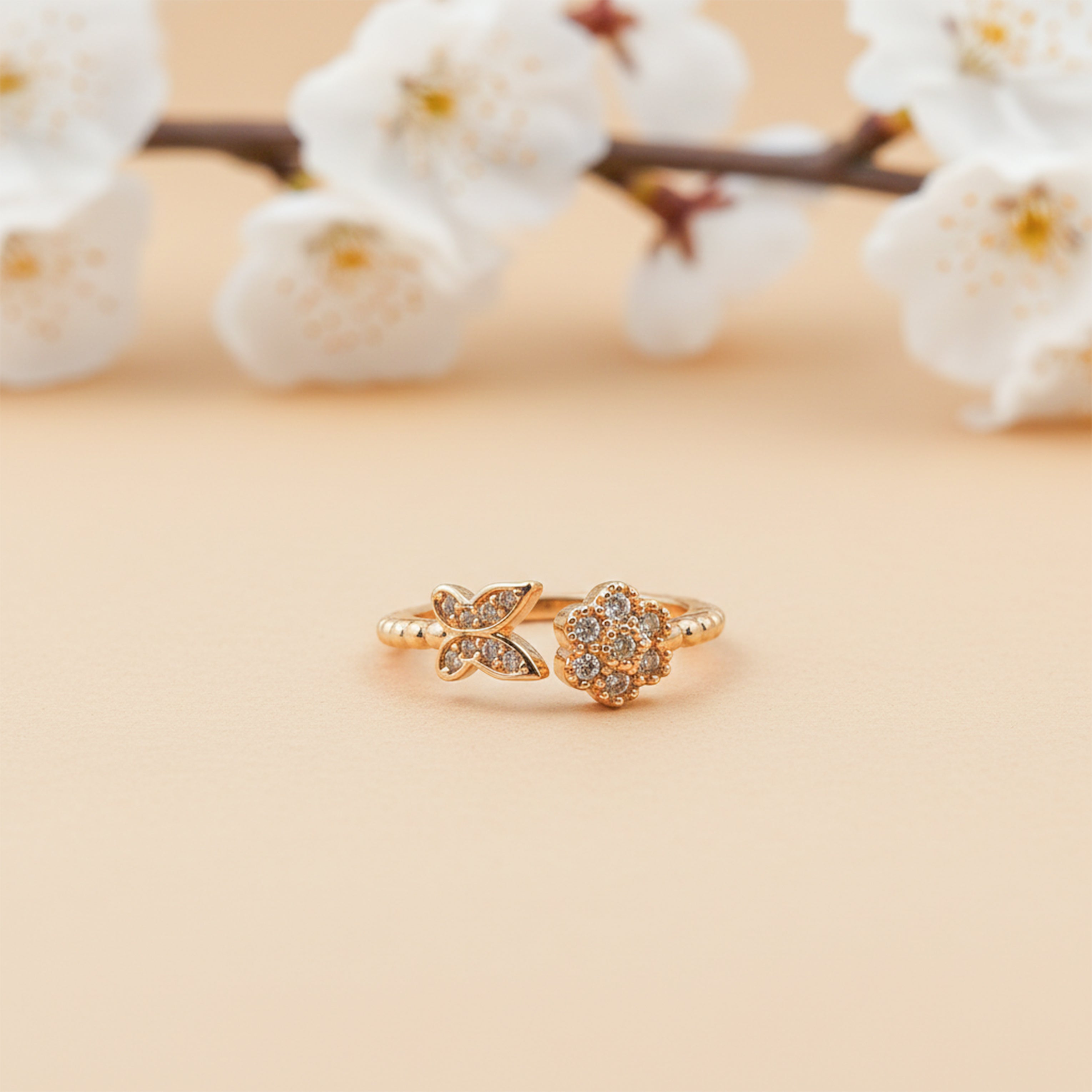 Butterfly Bloom Diamond Ring