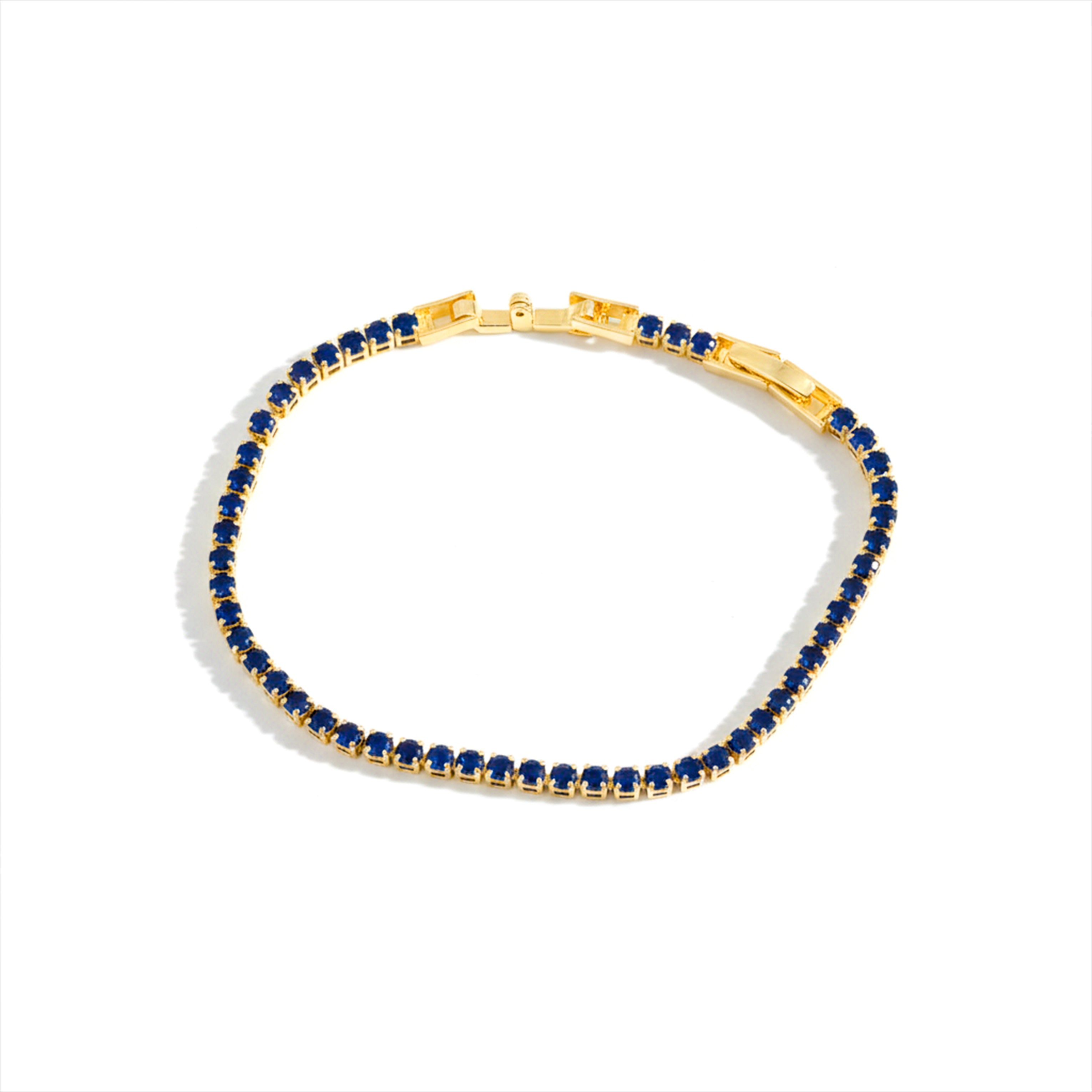 Azure Elegance Diamond Tennis Bracelet