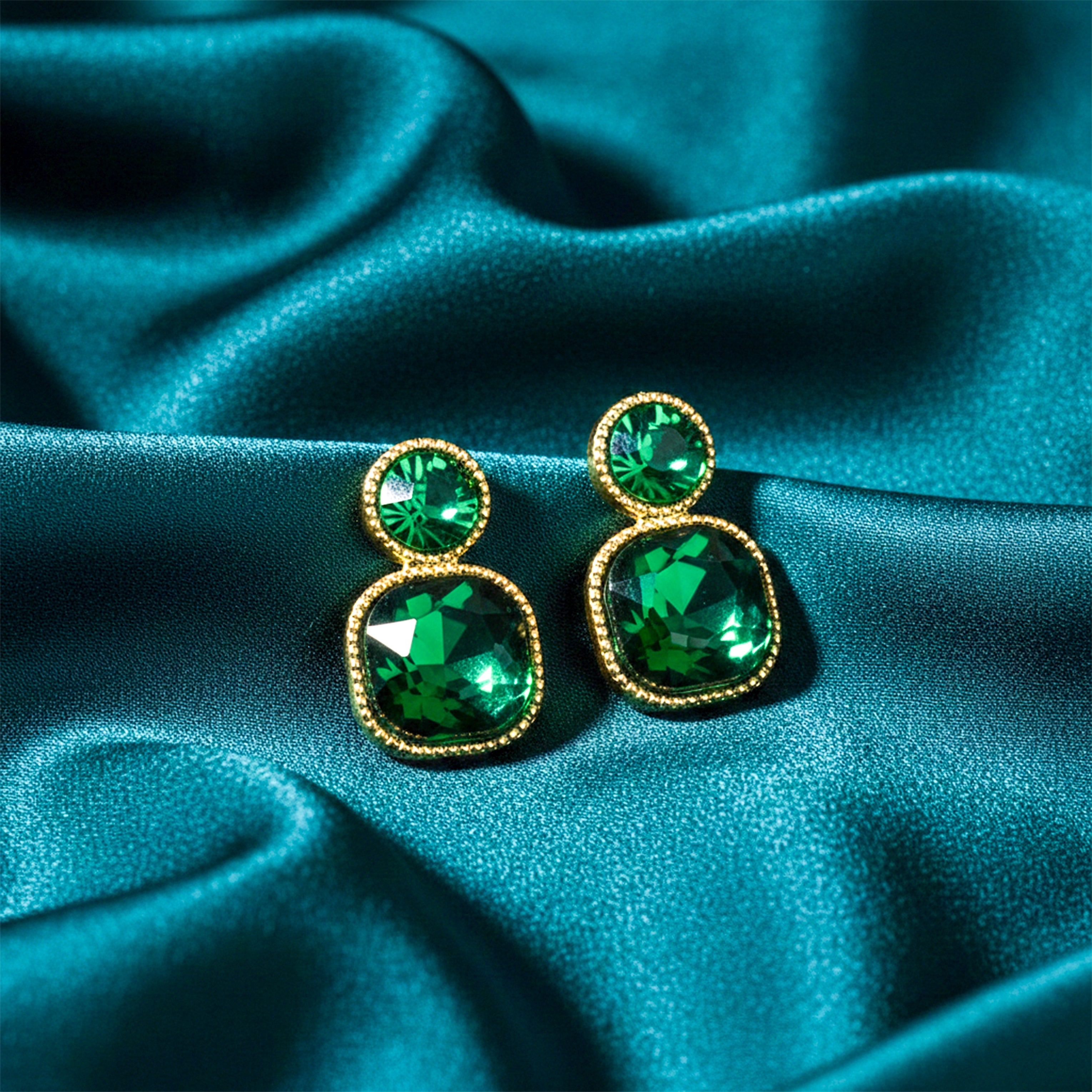 Green Gemstone Earrings