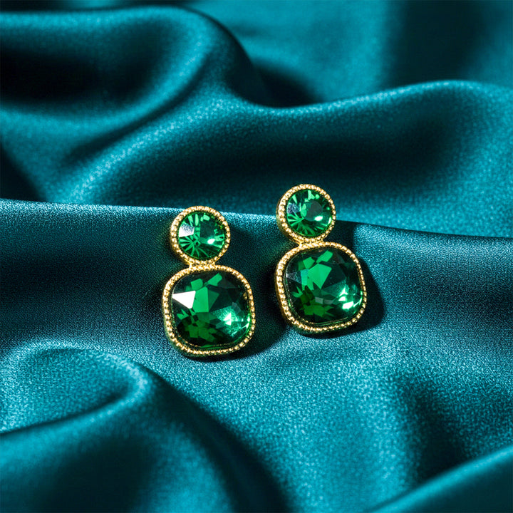Green Gemstone Earrings