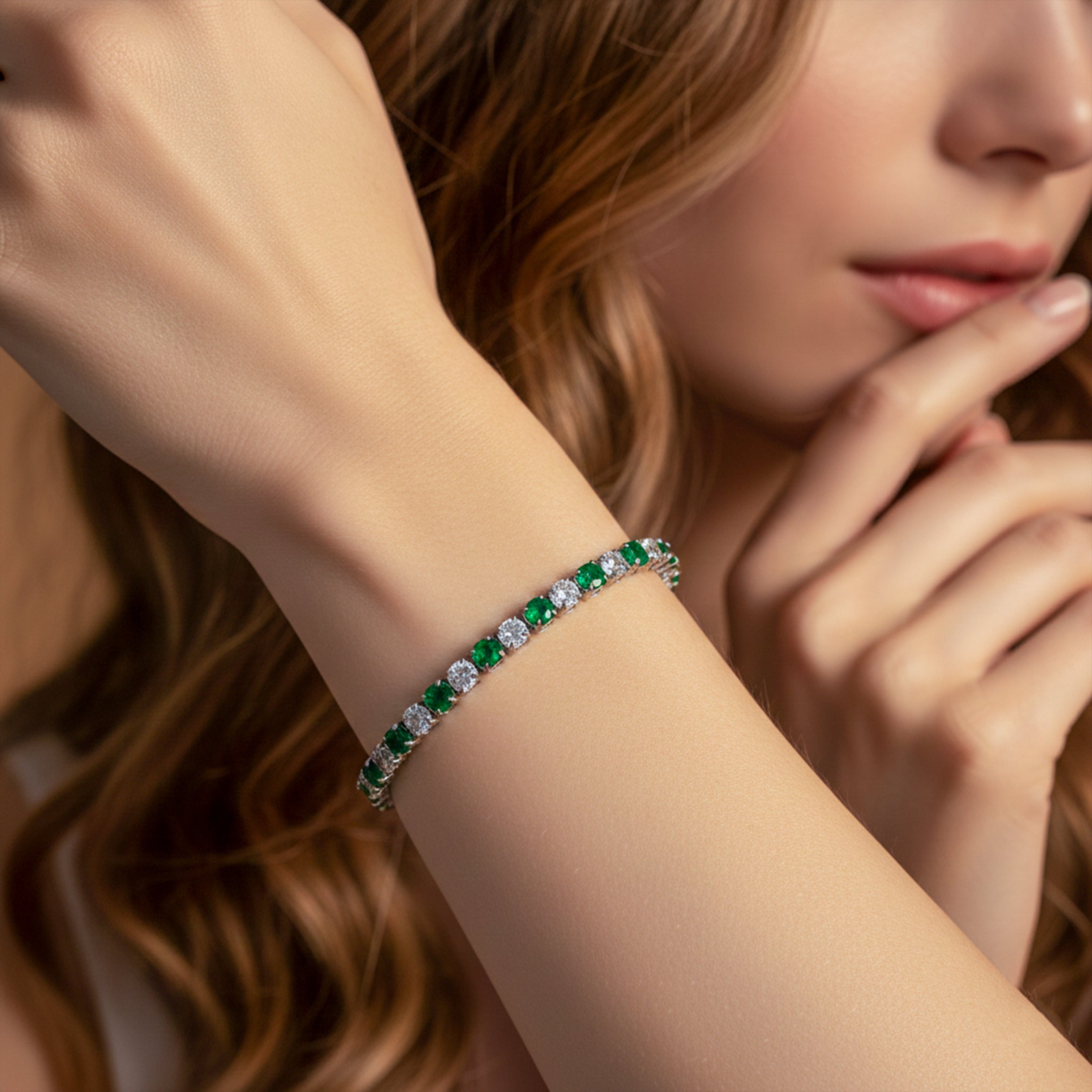 Crown Diamond Tennis Bracelet