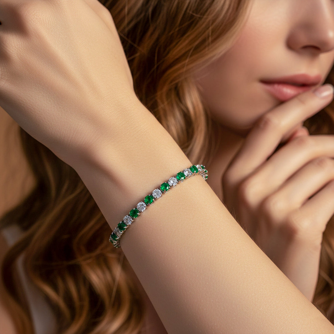 Crown Diamond Tennis Bracelet