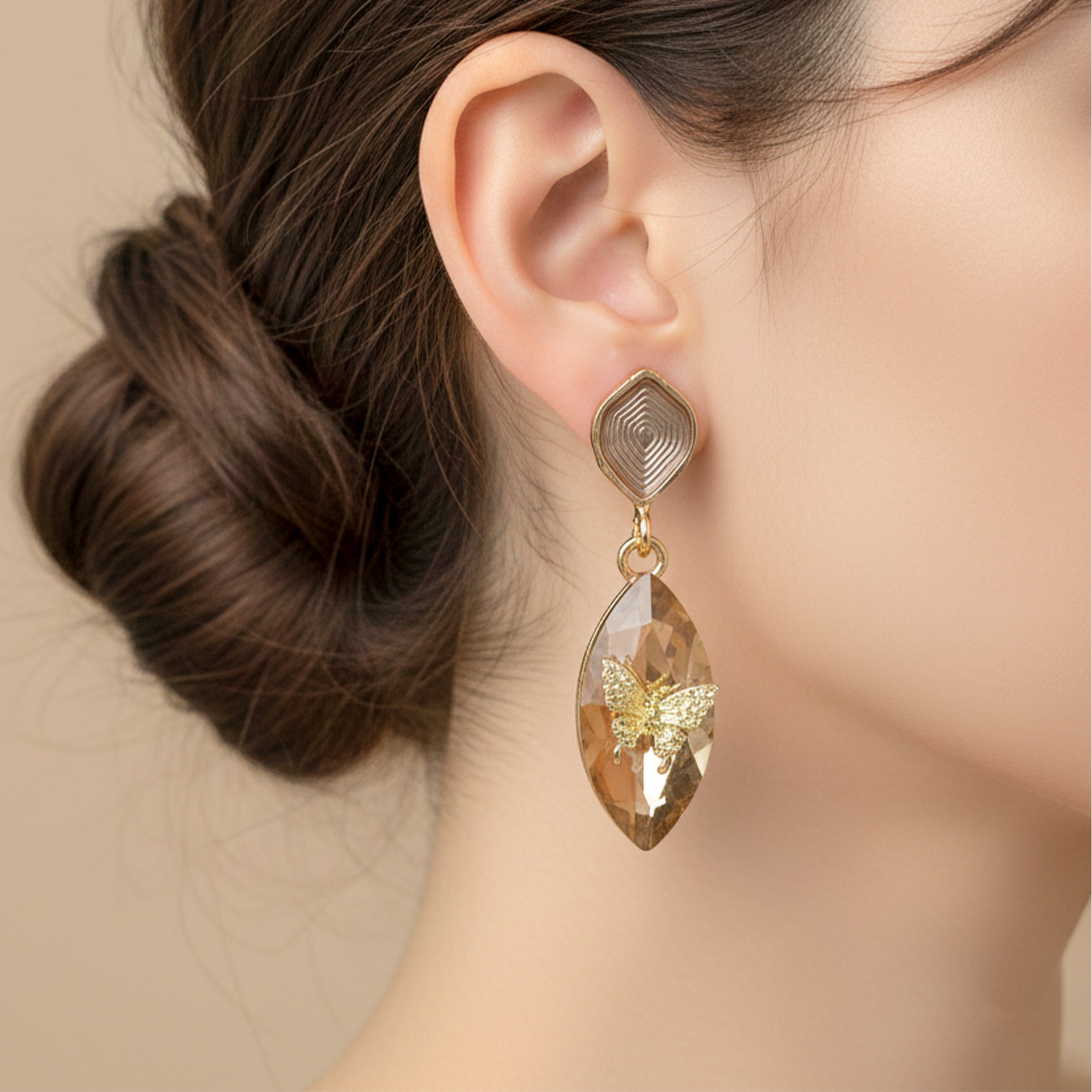 Nova Crystal Butterfly Earrings