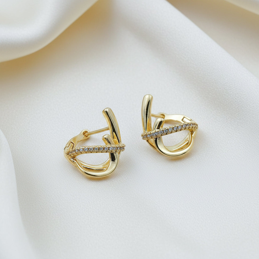 Royal Infinity Twist Gold Earrings