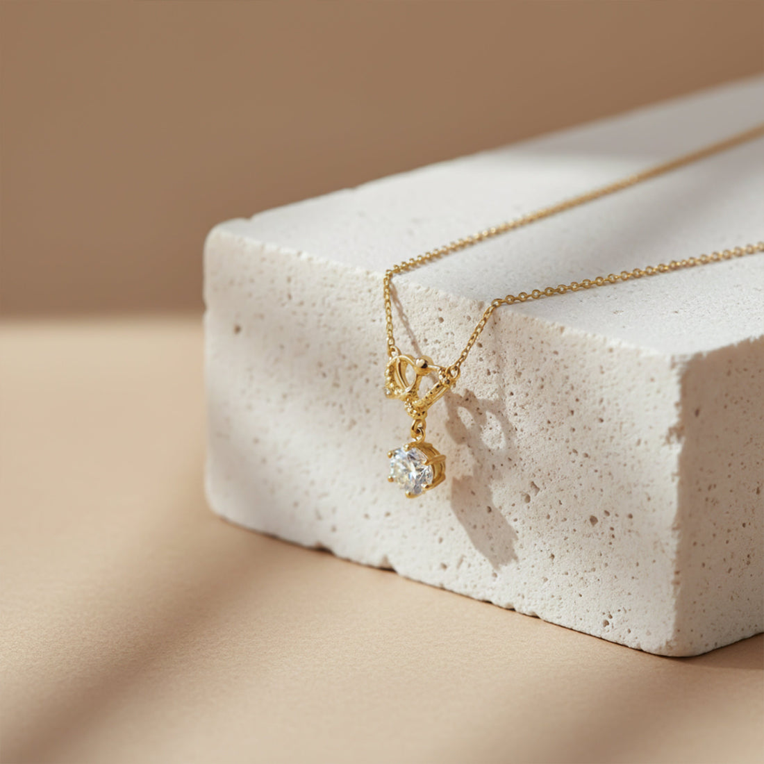 Solitaire Diamond Pendant Necklace
