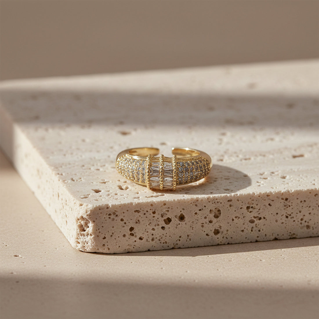 Imperial Baguette Luxe Zircon Ring