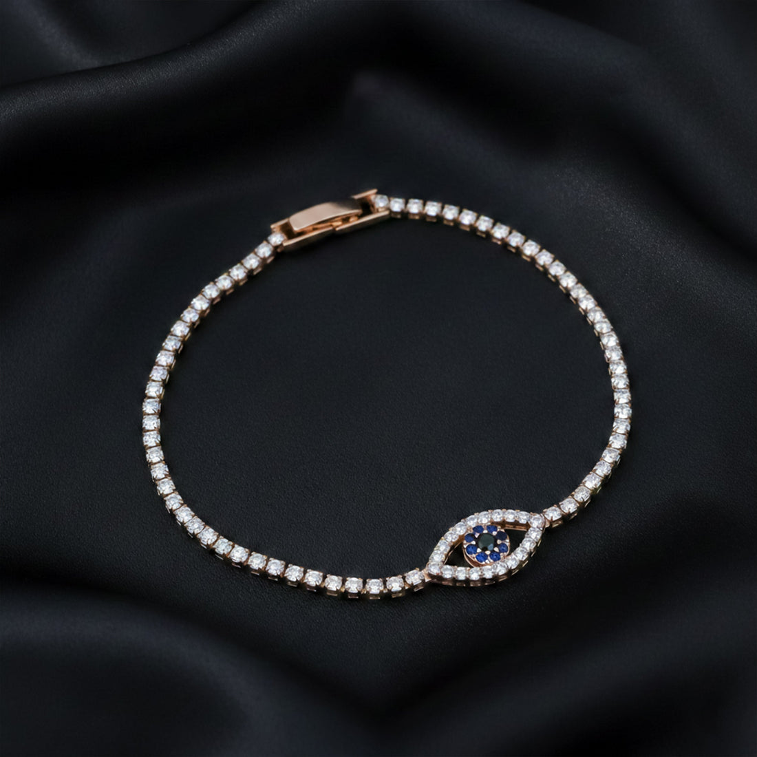 AuraShield Diamond Evil Eye Bracelet