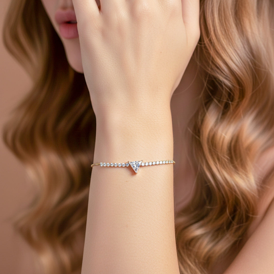 Trinity Diamond Triangle Bracelet